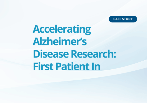 Accelerating Alzheimer's Research First Patient In